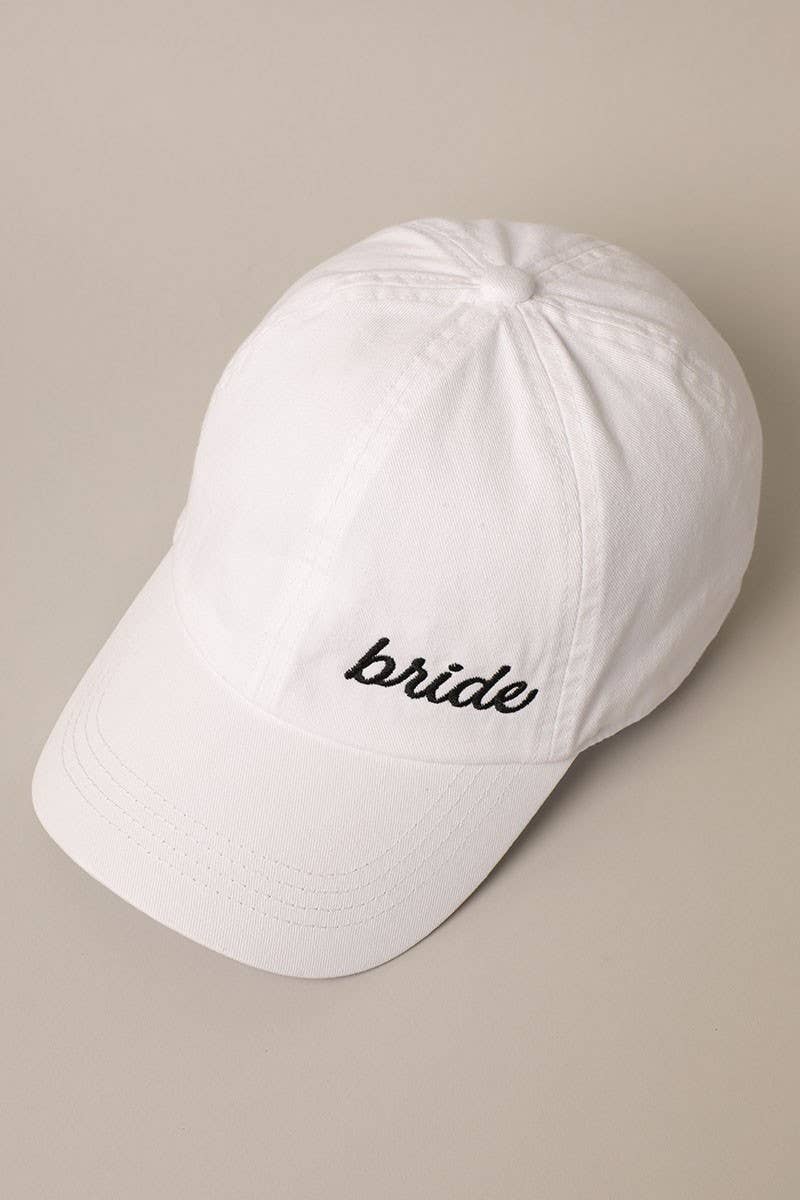 Bride Lettering Embroidery Baseball Cap - Nifty Decor & More