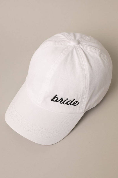 Bride Lettering Embroidery Baseball Cap