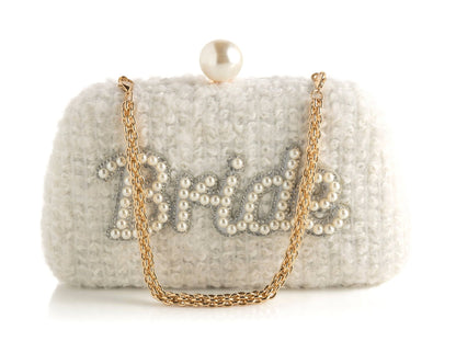 Bride Minaudiere, elegant wedding clutch, perfect bridal accessory for unforgettable wedding day gift - Nifty Decor & More