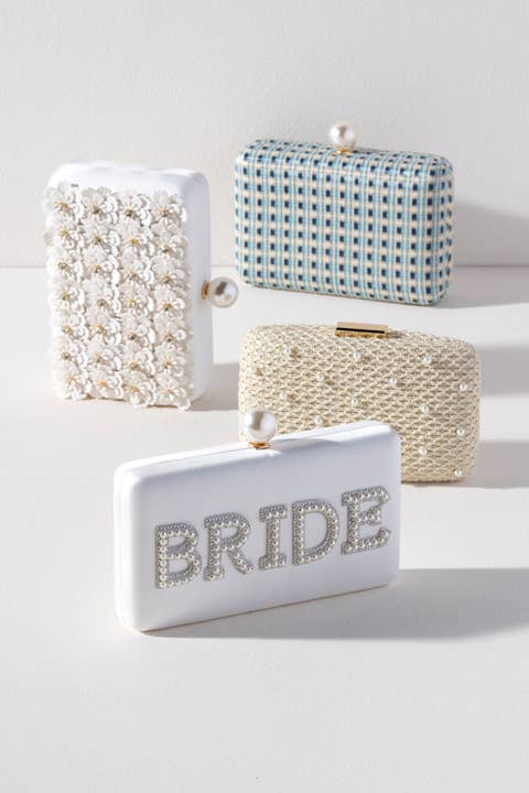 Bride Minaudiere Pearl Purse, Chic Ivory Wedding Bag for Stylish Brides, Bridal Shower Gift - Nifty Decor & More