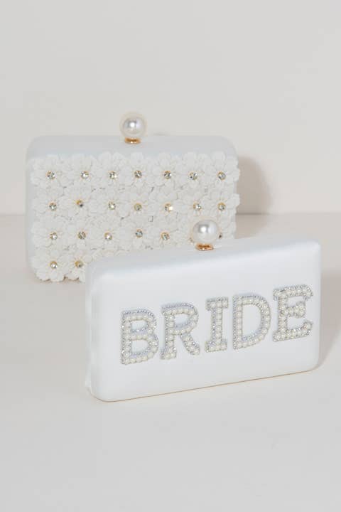 Bride Minaudiere Pearl Purse, Chic Ivory Wedding Bag for Stylish Brides, Bridal Shower Gift - Nifty Decor & More