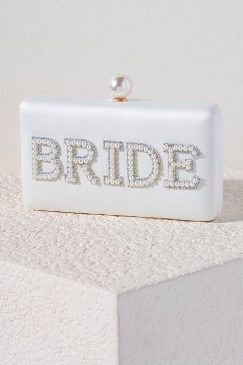 Bride Minaudiere Pearl Purse, Chic Ivory Wedding Bag for Stylish Brides, Bridal Shower Gift Bride Bags
