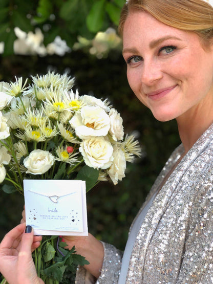 Bride Necklace & Card Set - Best Day Ever Wedding Jewelry for Women - Nifty Decor & More