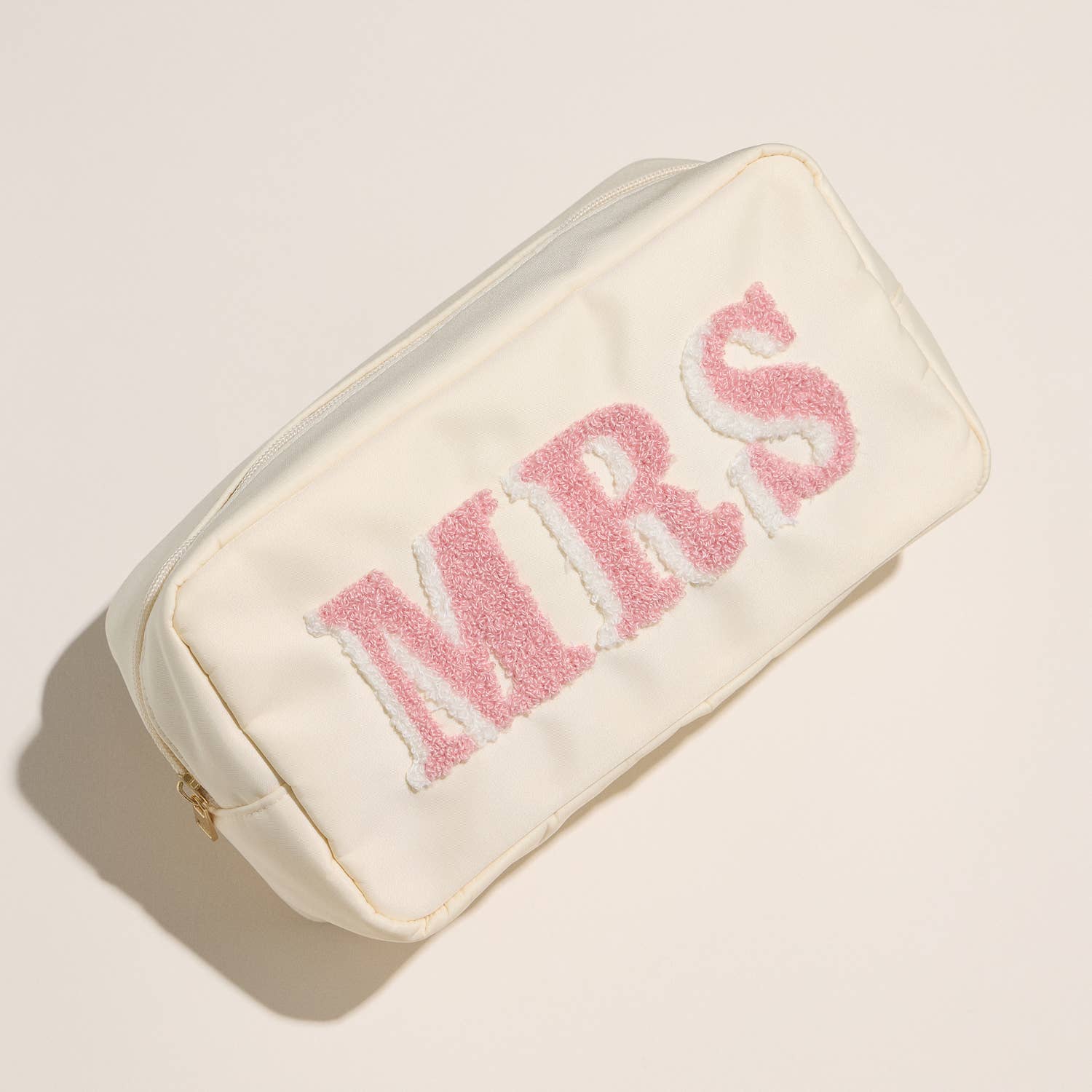 Bride or Mrs, Glow or Glam Nylon Travel Pouch with Patch - Nifty Decor & More
