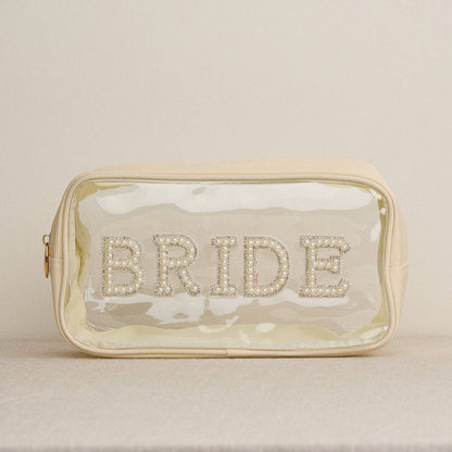 Bride or Salty Lettering Clear Pouch - Nifty Decor & More