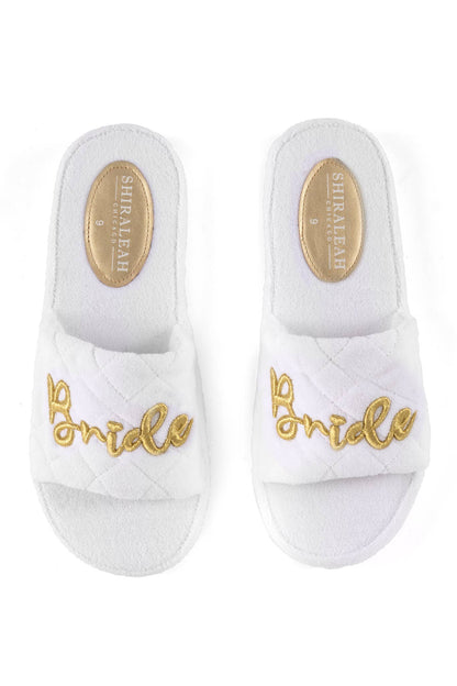 Bride Pool Slides, Stylish White Wedding Footwear for Poolside & Honeymoon, Fabulous Gift for Bride - to - Be - Nifty Decor & More