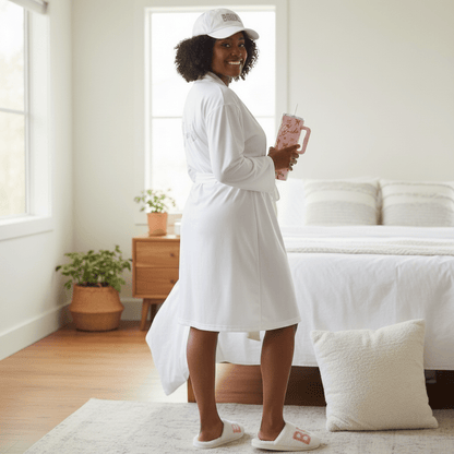 "BRIDE" ROBE, WHITE - Nifty Decor & More