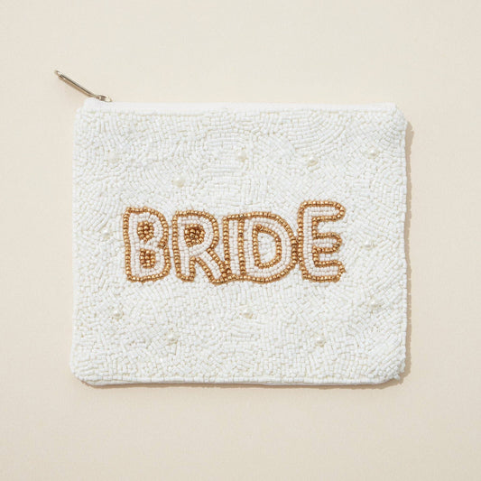 Bride Seed Bead Canvas Coin Pouch Bride Bags Bride Coin Pouch