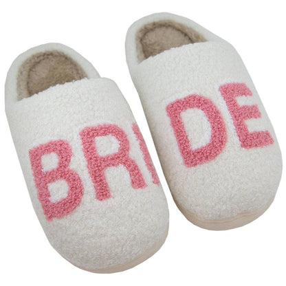 Bride Slippers for Women, Comfy Chic Wedding Day Footwear, Perfect Bride to Be Gift - Nifty Decor & More