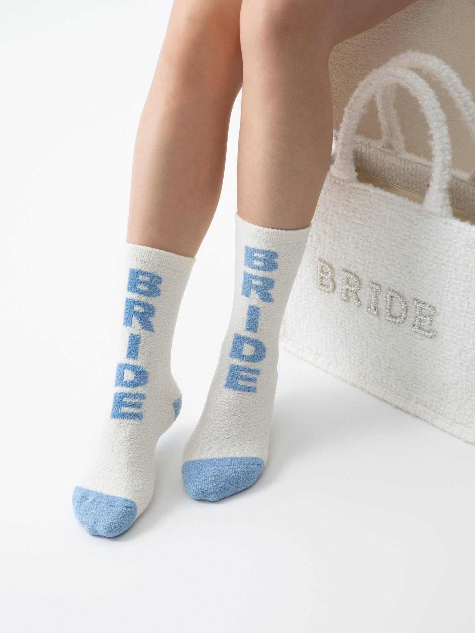 "BRIDE" SOCKS, IVORY - Nifty Decor & More