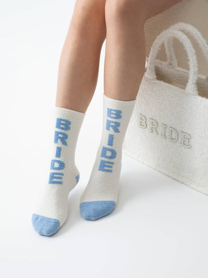 "BRIDE" SOCKS, IVORY - Nifty Decor & More