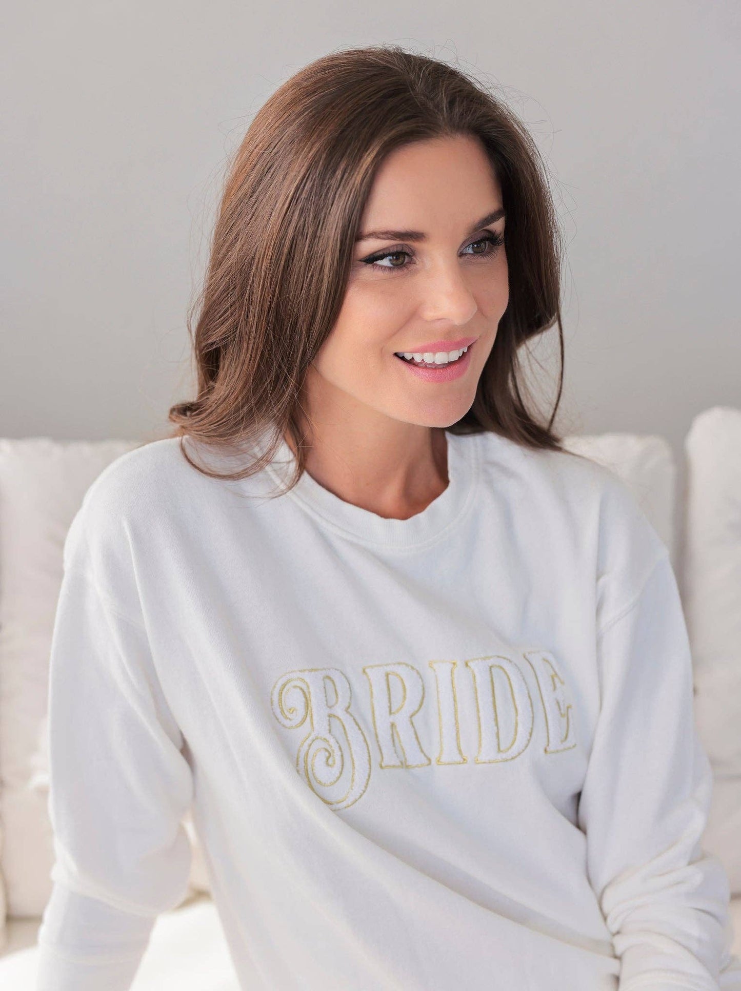 "BRIDE" SWEATSHIRT, IVORY - Nifty Decor & More