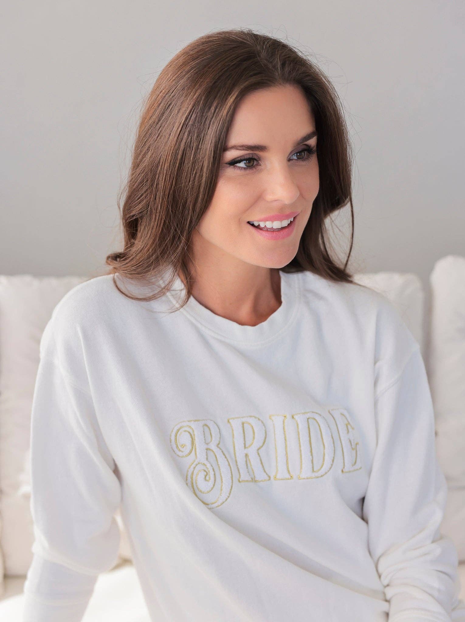 "BRIDE" SWEATSHIRT, IVORY - Nifty Decor & More