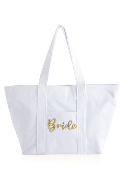Bride Tote, Chic White Wedding Bag, Perfect Bridal Accessory, Gift for Her, Carry Your Big Day Essentials - Nifty Decor & More