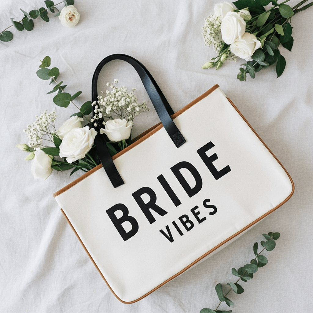 Bride Vibes Canvas Tote - Nifty Decor & More