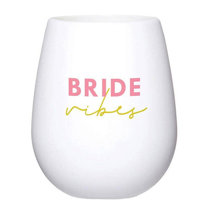 Bride Vibes Silicone Wine Glass Tumblers
