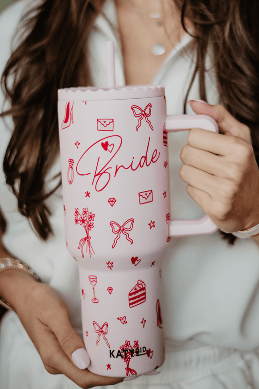 Bride Wedding Drawings Tumbler, Stylish Fun Wedding Drink Holder, Great Gift for Brides & Bachelorette Tumblers