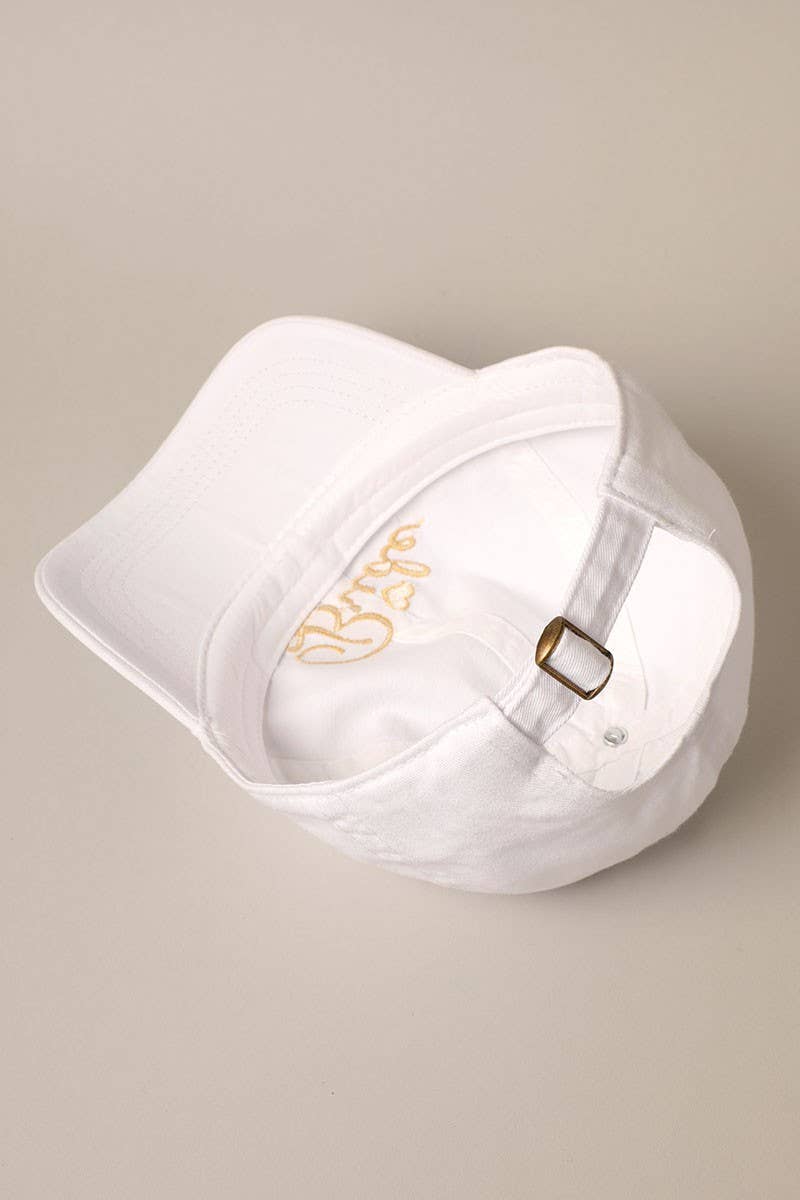 Bride with Heart Lettering Embroidery Baseball Cap
