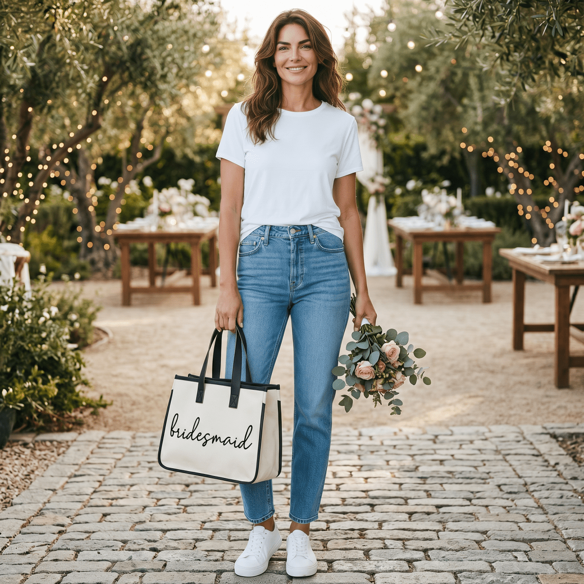 Bridesmaid Mini Canvas Tote - Nifty Decor & More