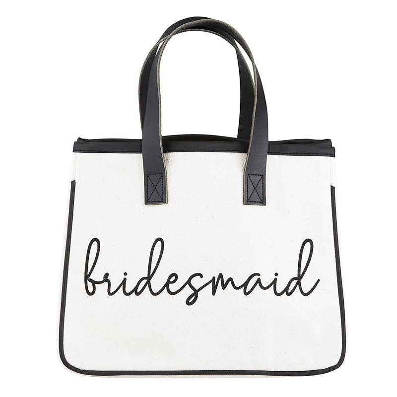 Bridesmaid Mini Canvas Tote - Nifty Decor & More