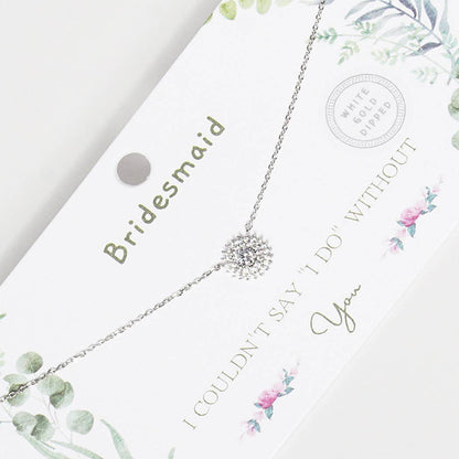 Bridesmaid Necklace Gold - Dipped Rhinestone - Nifty Decor & More