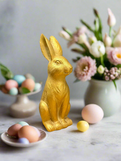 Bronze Bunny Set - Charming Resin Figurines for Spring Decor & Easter Home Decorations - Nifty Decor & More