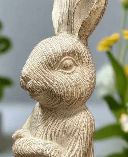Brown Bunny Bust, Easter Decor, Spring Rabbit Accent Piece for Home, Cute Bunny Figurine, Holiday Decoration - Nifty Decor & More