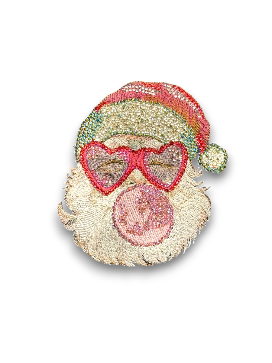 Bubblegum Santa Embroidered Tote Bag - Nifty Decor & More