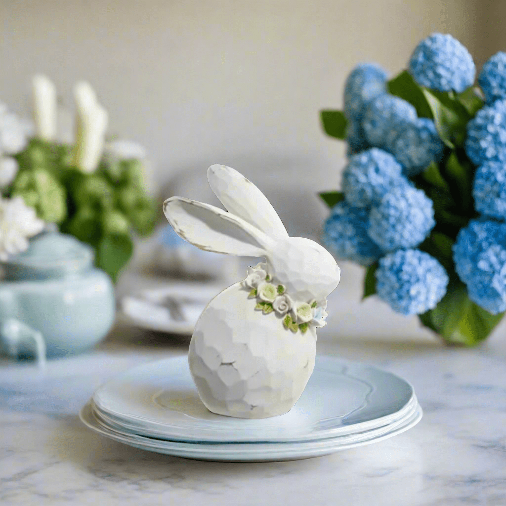 Bunny 7" Multicolor Figurines Home Decor | Cute Easter Decoration, Spring Accent, Gift Idea, Vintage Style Bunny figurine Bunny 3