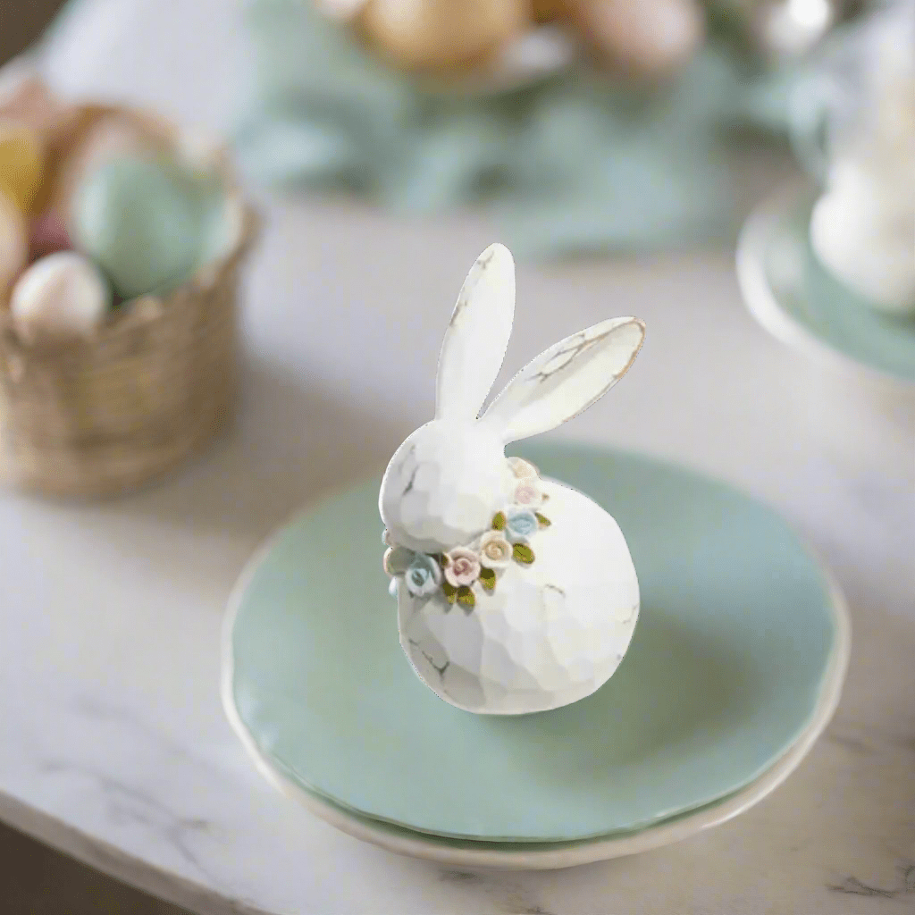 Bunny 7" Multicolor Figurines Home Decor | Cute Easter Decoration, Spring Accent, Gift Idea, Vintage Style - Nifty Decor & More