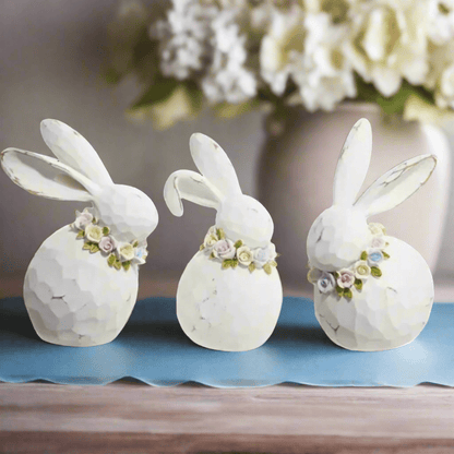 Bunny 7" Multicolor Figurines Home Decor | Cute Easter Decoration, Spring Accent, Gift Idea, Vintage Style - Nifty Decor & More
