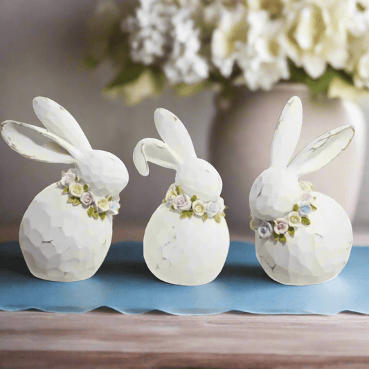 Bunny 7" Multicolor Figurines Home Decor | Cute Easter Decoration, Spring Accent, Gift Idea, Vintage Style - Nifty Decor & More