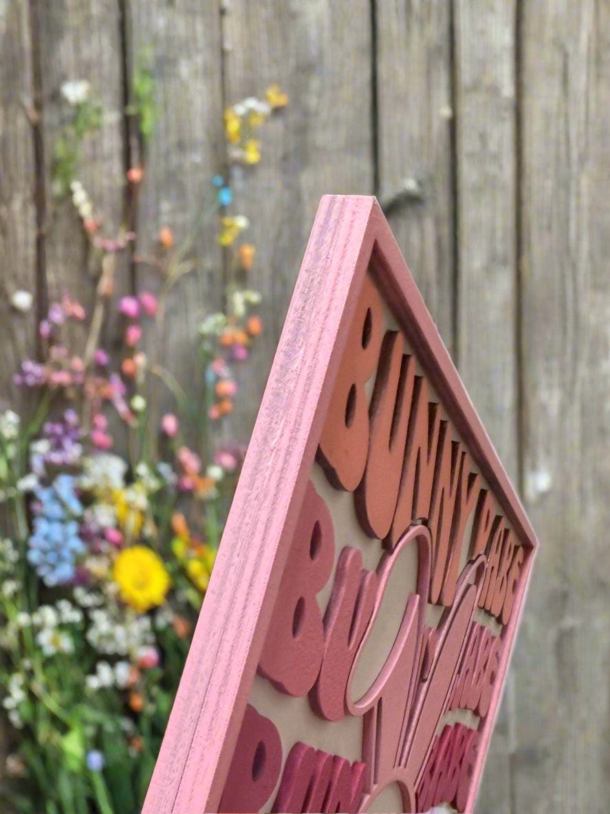 Bunny Babe Sign | Cute Easter Decor | Spring Wall Art | Adorable Home Accent | Bunny Love Decor for Kids' Rooms - Nifty Decor & More