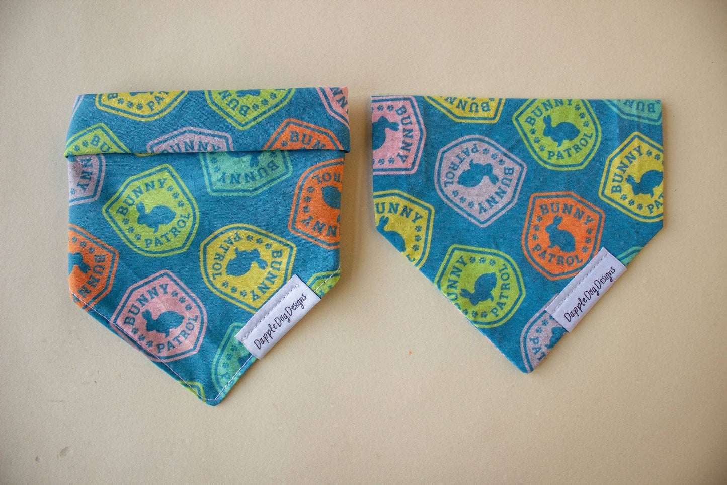 Bunny Patrol Bandana - Everyday Dog Over the Collar Bandana - Nifty Decor & More