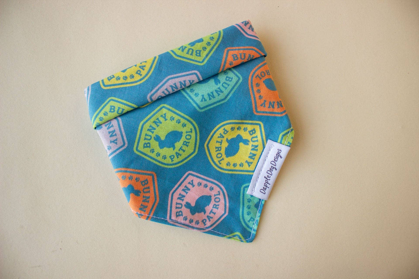 Bunny Patrol Bandana - Everyday Dog Over the Collar Bandana - Nifty Decor & More