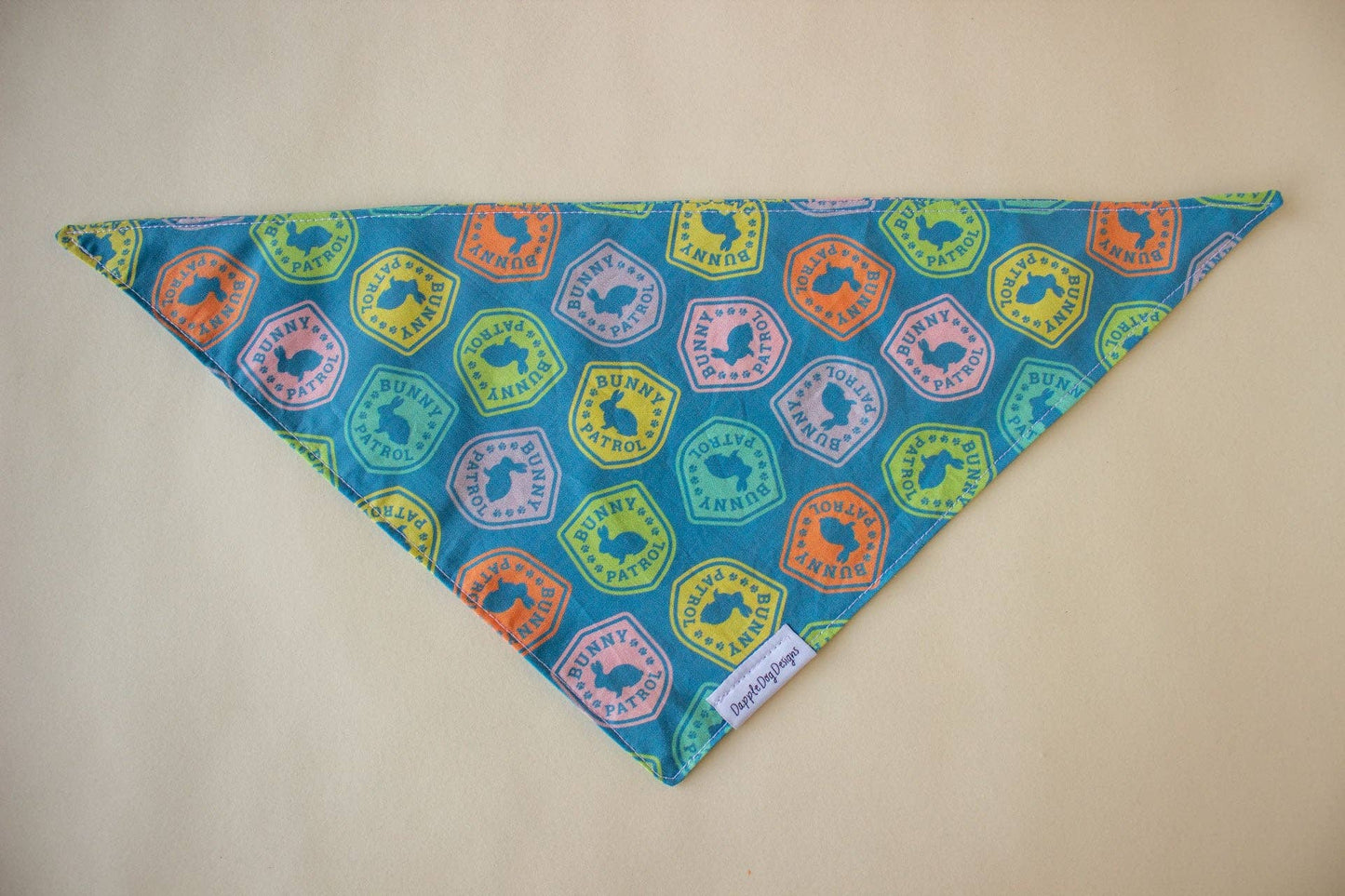 Bunny Patrol Bandana - Everyday Dog Over the Collar Bandana - Nifty Decor & More