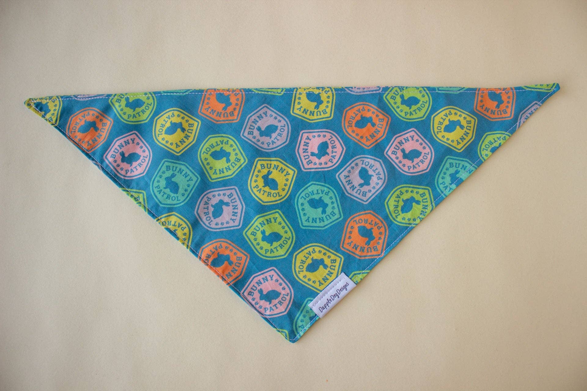 Bunny Patrol Bandana - Everyday Dog Over the Collar Bandana - Nifty Decor & More