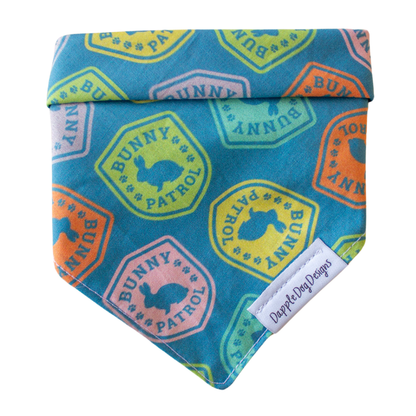 Bunny Patrol Bandana - Everyday Dog Over the Collar Bandana - Nifty Decor & More