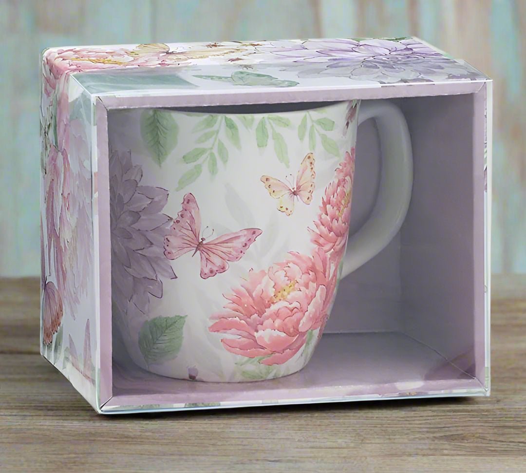 Butterflies and Flowers Mug - Nifty Decor & More