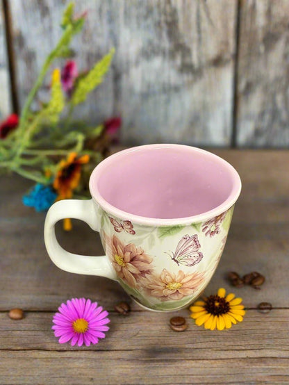 Butterflies and Flowers Mug - Nifty Decor & More
