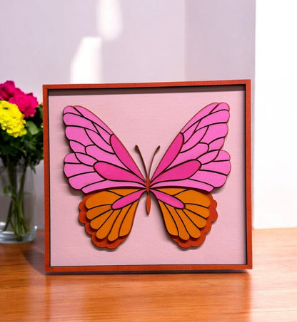Butterfly Wall Art Colorful & Vibrant, Chic Home Accent, Adds Life to Any Space, Ideal Gift for Nature Fans - Nifty Decor & More