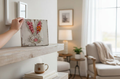 Button Bunny Wall Art | Spring & Easter Farmhouse Decor - Nifty Decor & More