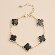 Multi Floral Shape Charm Bracelet in Shell