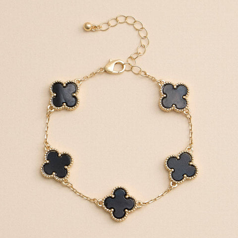 Multi Floral Shape Charm Bracelet in Shell