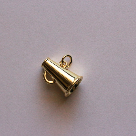 Megaphone Charm, bold and playful add-on, necklace bracelet anklet accessory, perfect gift for cheerleaders & loud souls charm