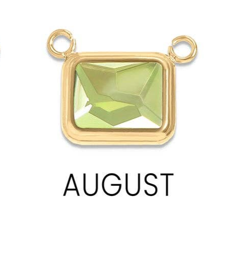 Emerald Birthstone Charm, 18K Gold PVD, Elegant Mother's Day Jewelry Gift for Her, Perfect Mother's Day or Special Occasion Gift August