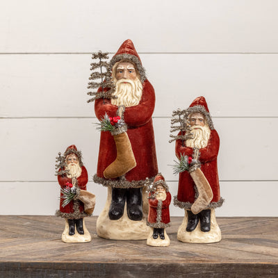 16.5" Russet Velvet Belsnickle Santa figurine