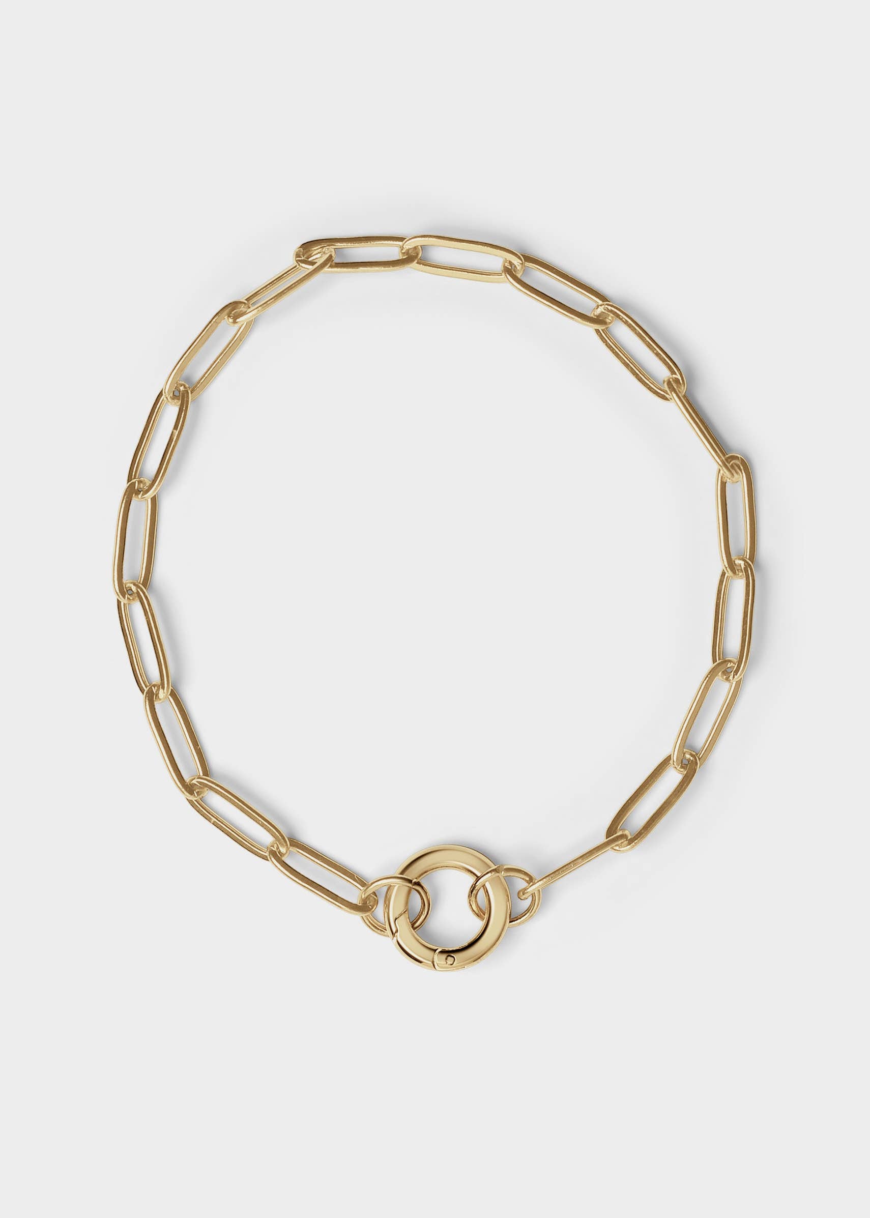 Charm Keeper Paperclip Bracelet, Stainless Steel, Elegant Gift for Mom, Mother's Day Special, Preppy Women's Accessory