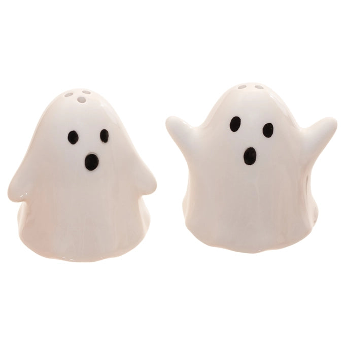 Ghostly Ceramic Salt and Pepper Shaker Set