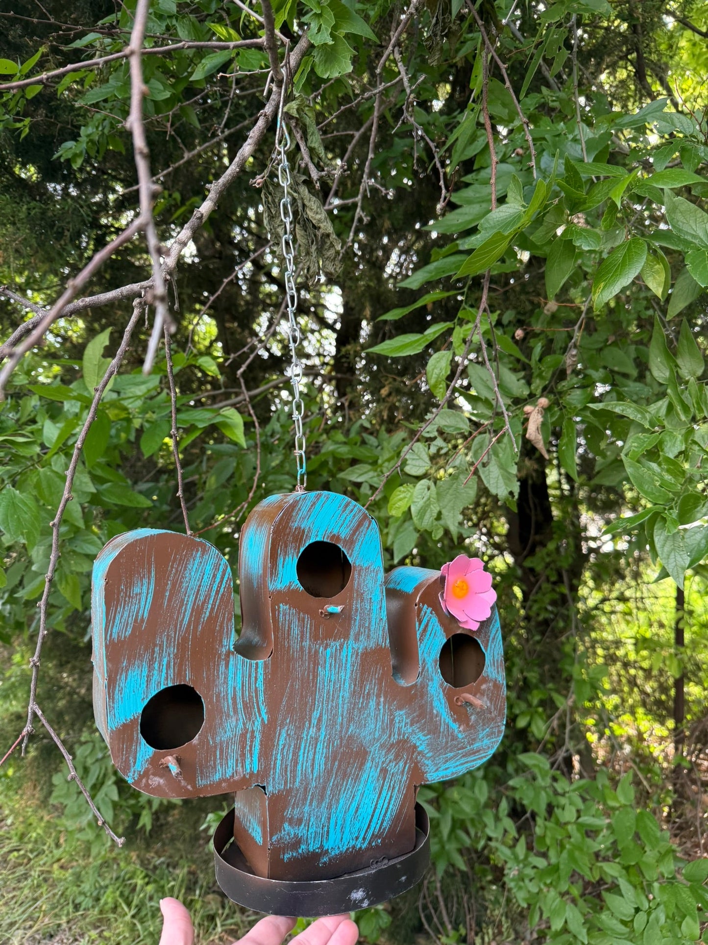 Cactus Metal Bird House - Nifty Decor & More